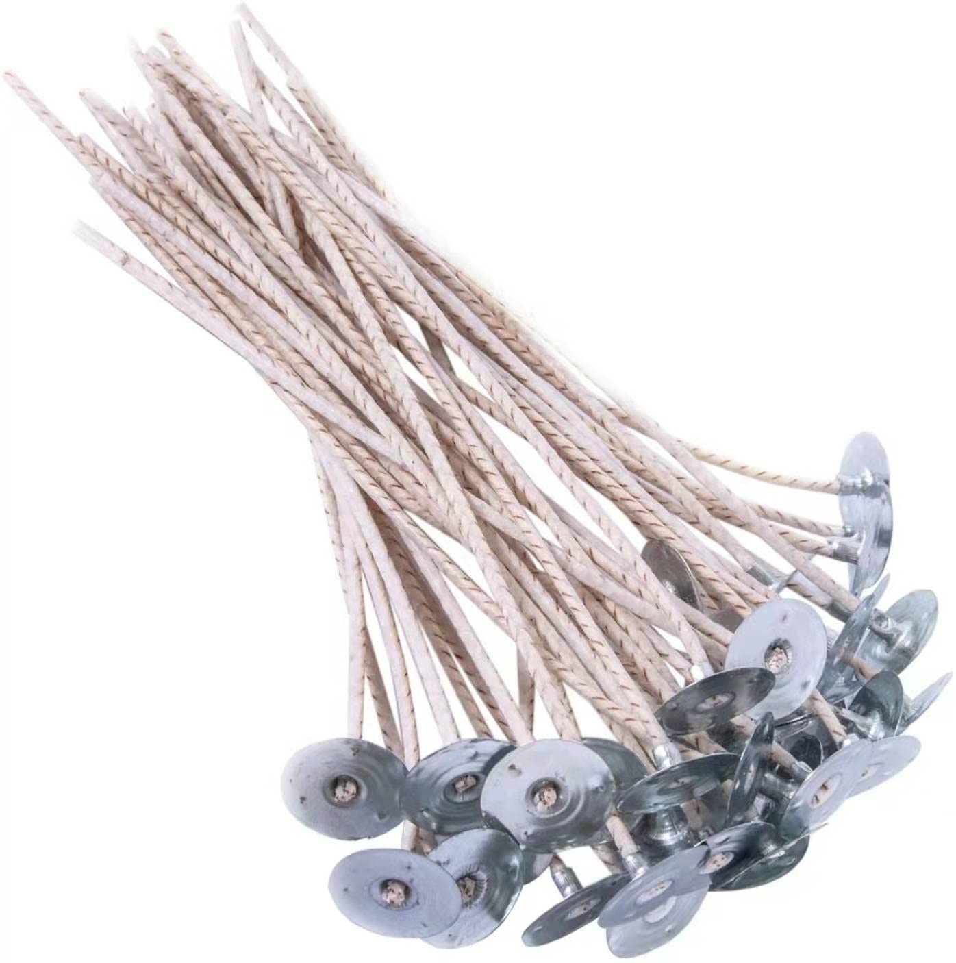 Photo 1 of 100pcs ECO 14 Wicks for Soy Candles, 6 inch Pre-Waxed Candle Wick for Candle Making,CD18 Thick Candle Wick with Base