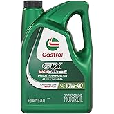 Castrol GTX High Mileage 10W-40 Synthetic Blend Motor Oil, 5 Quarts