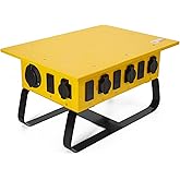 Power Distribution Box, Temporary Power Distribution Center, 50A California Standard Twist-to-Lock, Ideal for Temporary Power Needs