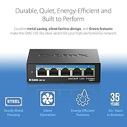 D-Link 5-Port 2.5GB Unmanaged Gaming Switch with 5