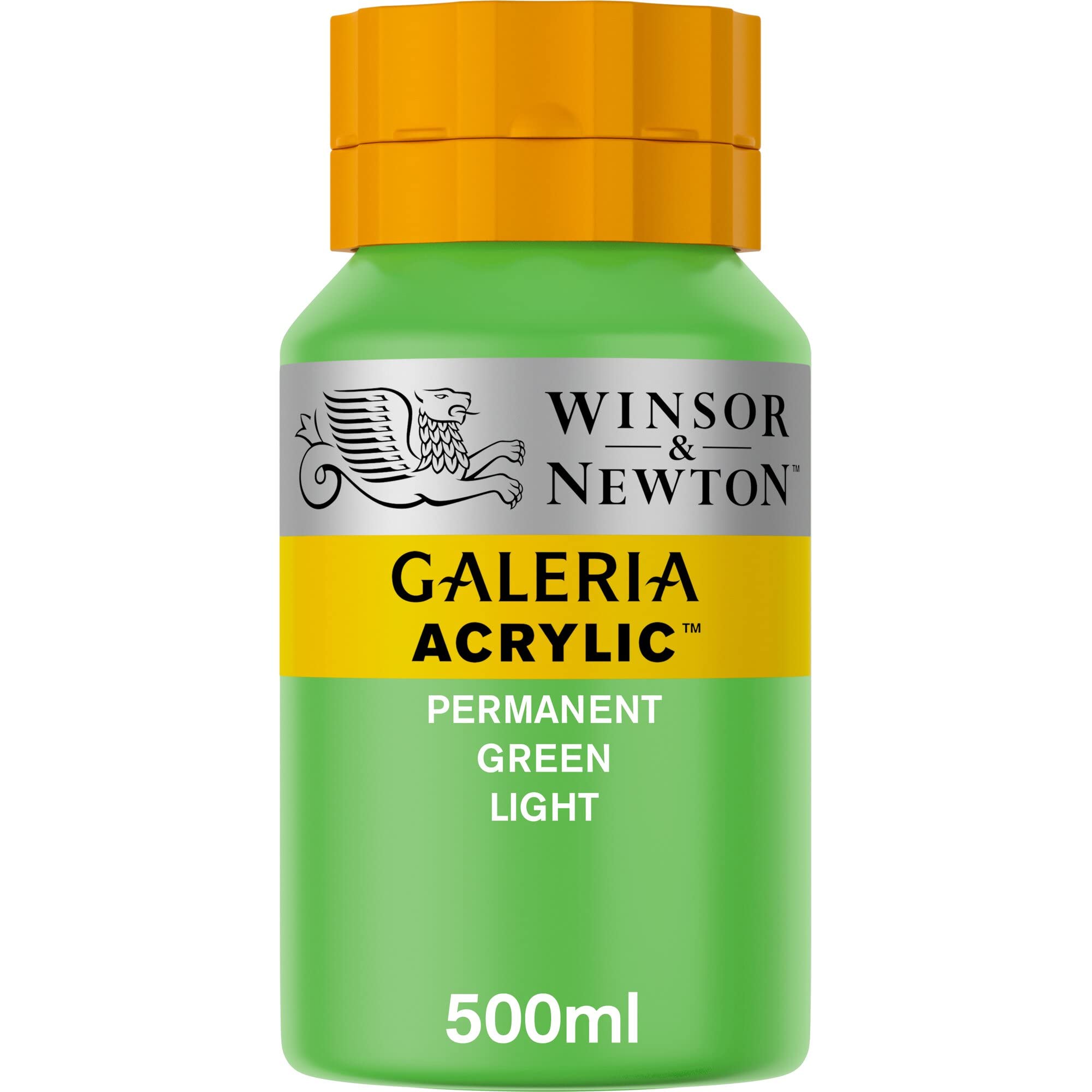 Winsor & Newton, Galeria Acrylic, Permanent Green Light, 500ml