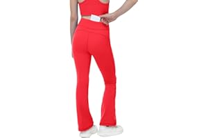 MCEDAR Girls Flare Leggings Buttery-Soft High Waisted Bootcut Yoga Pants with Pocket Bell Bottoms