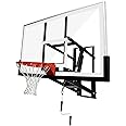 Katop Wall Mount Basketball Hoop with 60"x36", 72"x42" Tempered Glass Backboard, Effortlessly Height Adjustable from 7.5' to 10', Pre Installed Pads and Heavy Duty Basketball Rim and Net