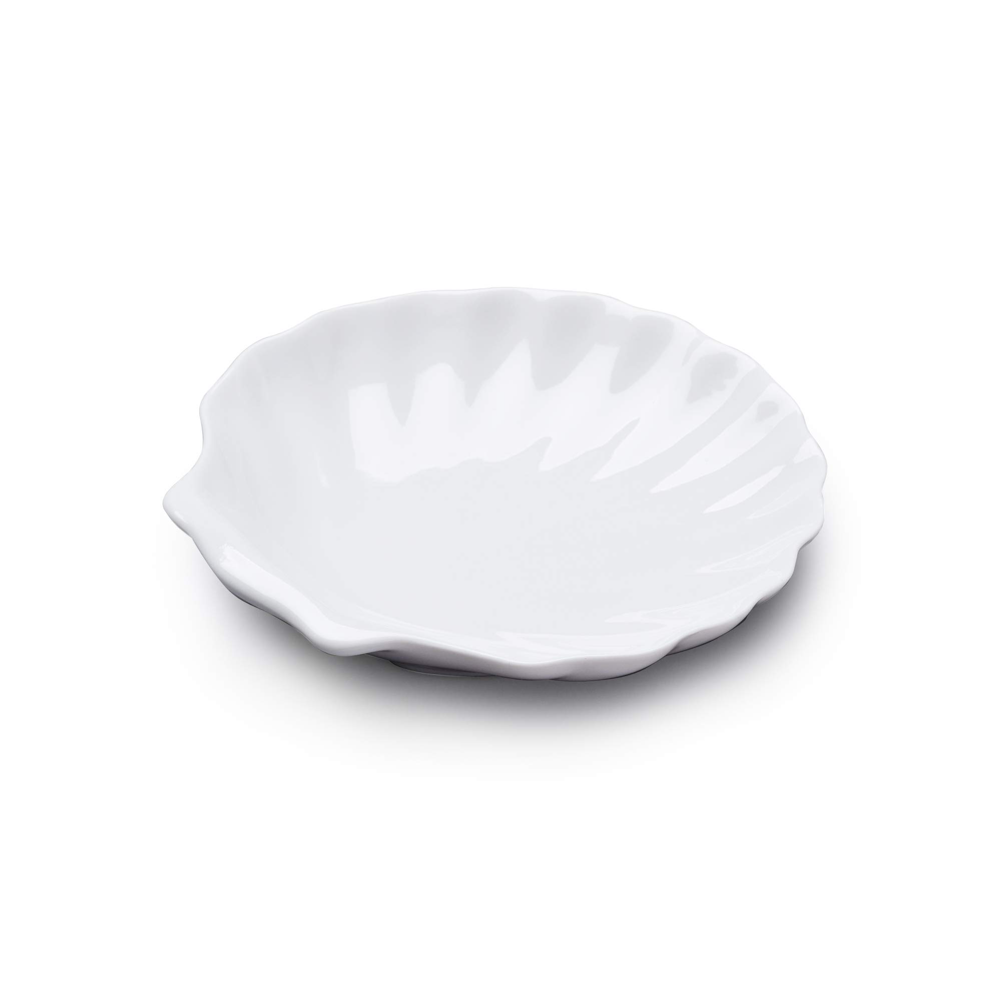 WM Bartleet & Sons 1750 T206 Traditional Porcelain Shell Design Serving Dish 13cm – White