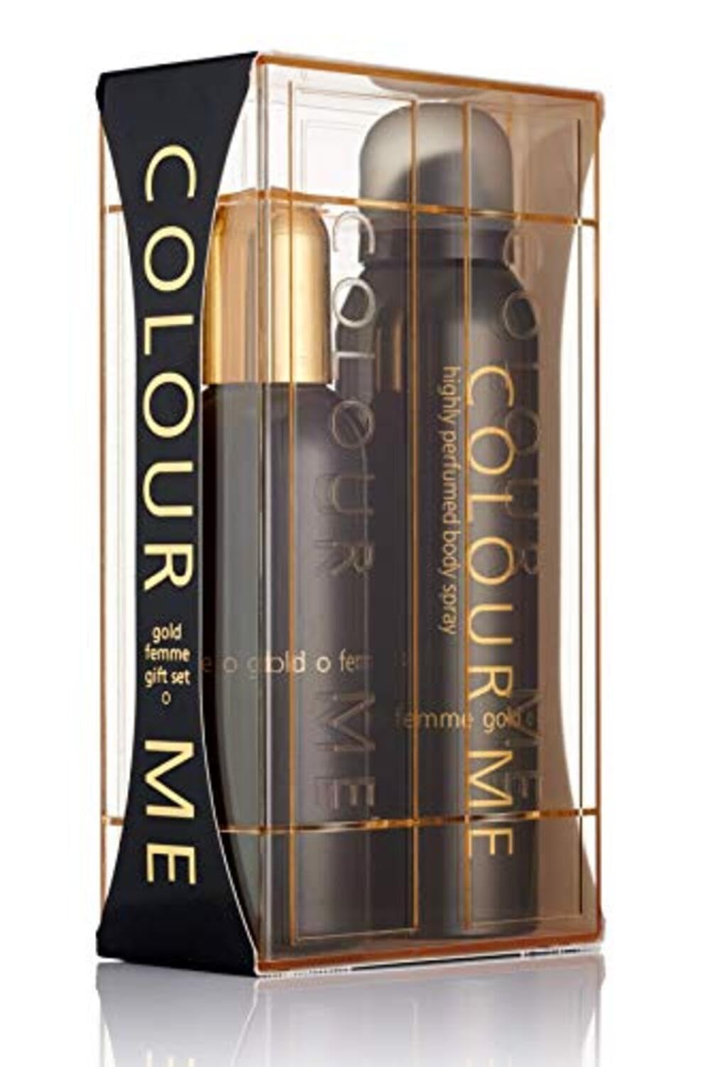 COLOUR ME Gold Femme Perfume for Women. 100ml Eau de Parfum & 150ml Body Spray - Twin Perfume Gift Set Women. Luxury Fragrance - Ladies Perfume Set, Long Lasting Womens Perfumes by Milton-Lloyd