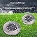 Solar Powered Ground Light with 8 LEDs,Outdoor Waterproof Disk Lights Path Lights Garden Landscape Lights for Yard Driveway Lawn Walkway