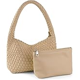 Handmade Woven Tote Bag - Women's Vegan Leather Shoulder Bag With Purses