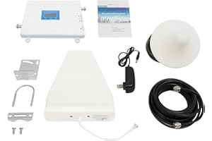 BAIODNB Cell Phone Signal Booster, 900/1800/2100 GSM DCS 2G/3G/4G Tri- Band Amplifier Cell Signal Booster for Home, Mobile Signa Amplifier Repeater LTE Signal Booster Coverage Area Up to 150㎡