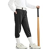 QBK 2T 3T 4T 5T Toddler Girls' Softball Pants Boys' Baseball Pant tee Ball Pants Fastpitch Pants with Pockets
