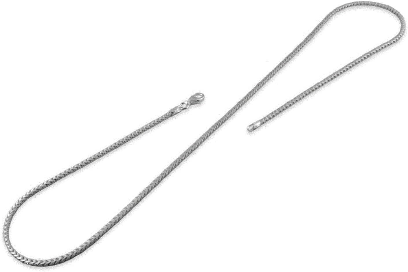 Sterling Silver Mens Solid Franco Square Box Link Chain Necklace/Bracelet - 1.8MM-4.7MM - Yellow or Rhodium