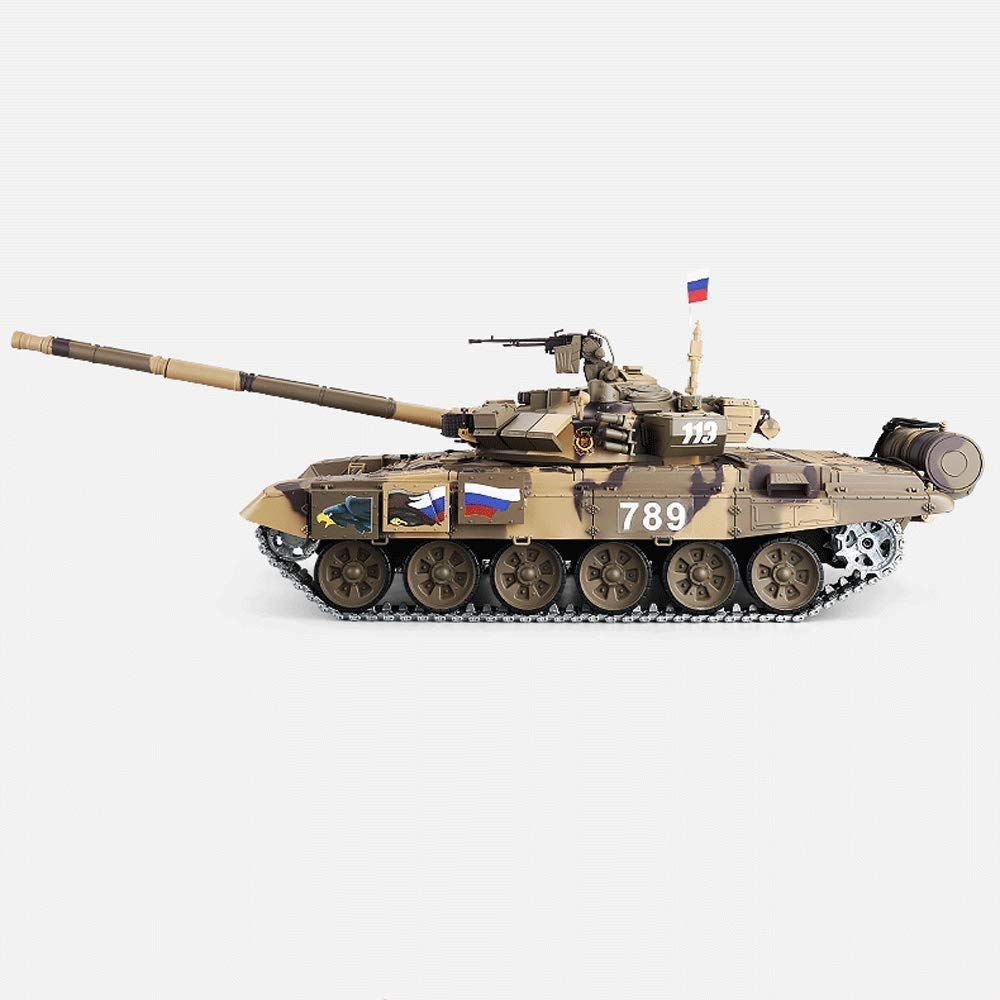 Knmbmg 1:16 RC Tank Russia T90 320 Degrees Rotating Rechargeable Remote Control Panzer Tank Wireless