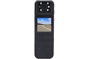 aqxreight Body Video Recording Camcorder 4K 180° Rotating Lens 120° Wide Angle 3 Inch Color Screen Type C 670mAh Wearable Cam