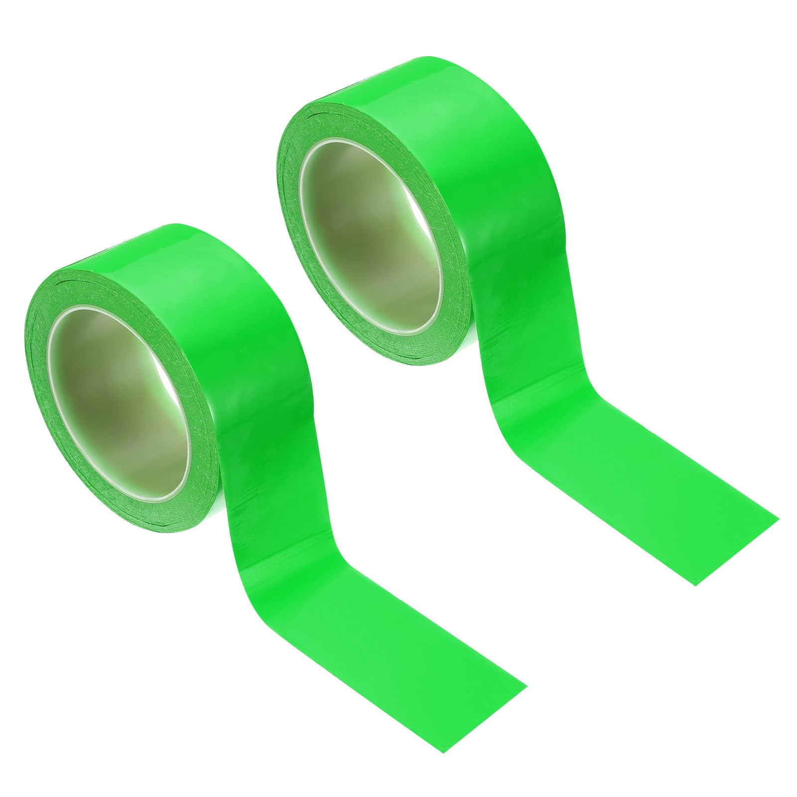 PATIKIL Safety Caution Tape 33m x 48mm, 2 Pack Safety Warning Stripe Tape Floor Tape for Marking Floor Walls Stair, Green