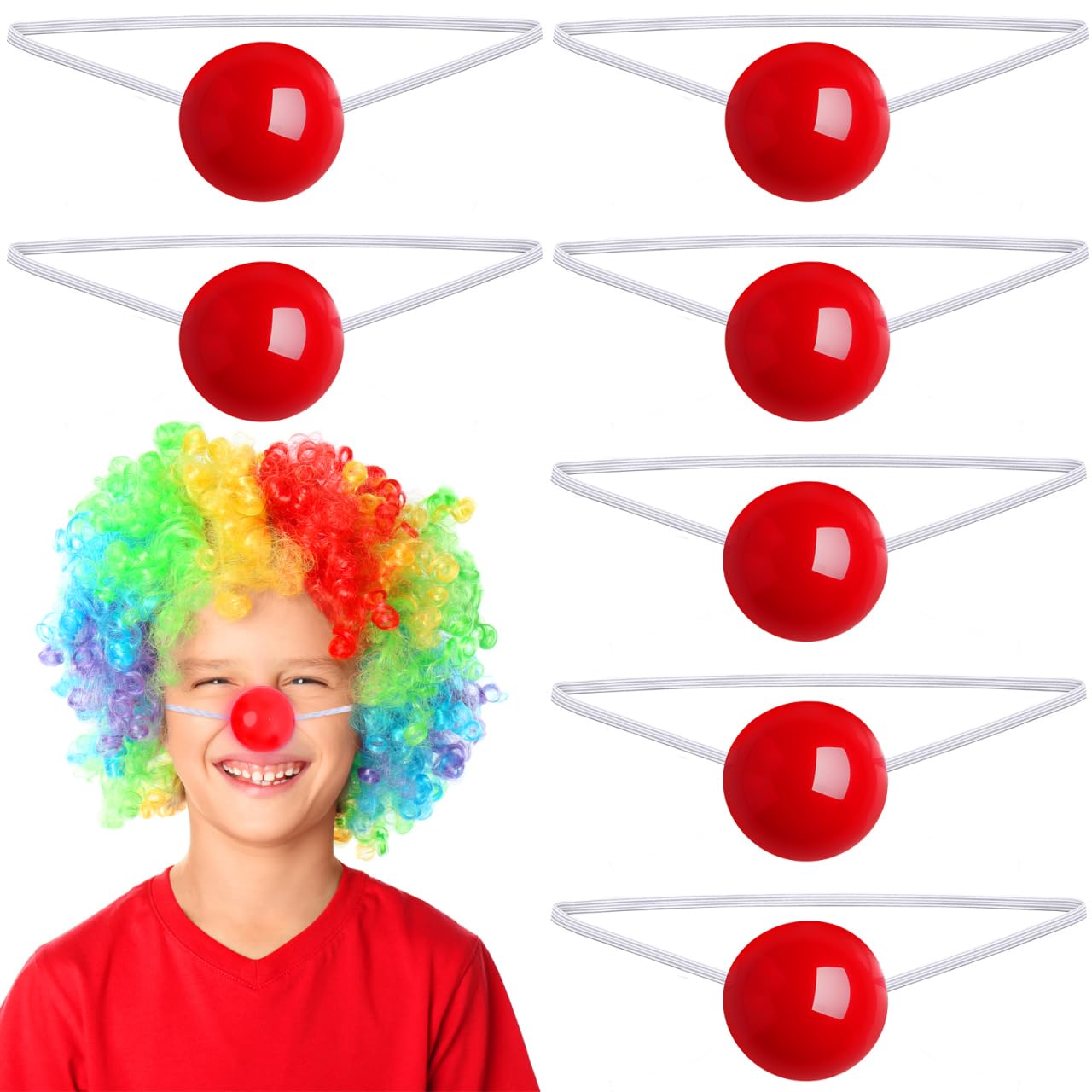 Tomaibaby Light up Red Nose: 12PCS Glowing Reindeer Nose with LED Light - Clown Costume Accessories for Christmas Halloween Party Cosplay Masquerade Stage Dress up Props