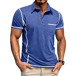 Men's Casual Polo Shirts Classic Short Sleeve