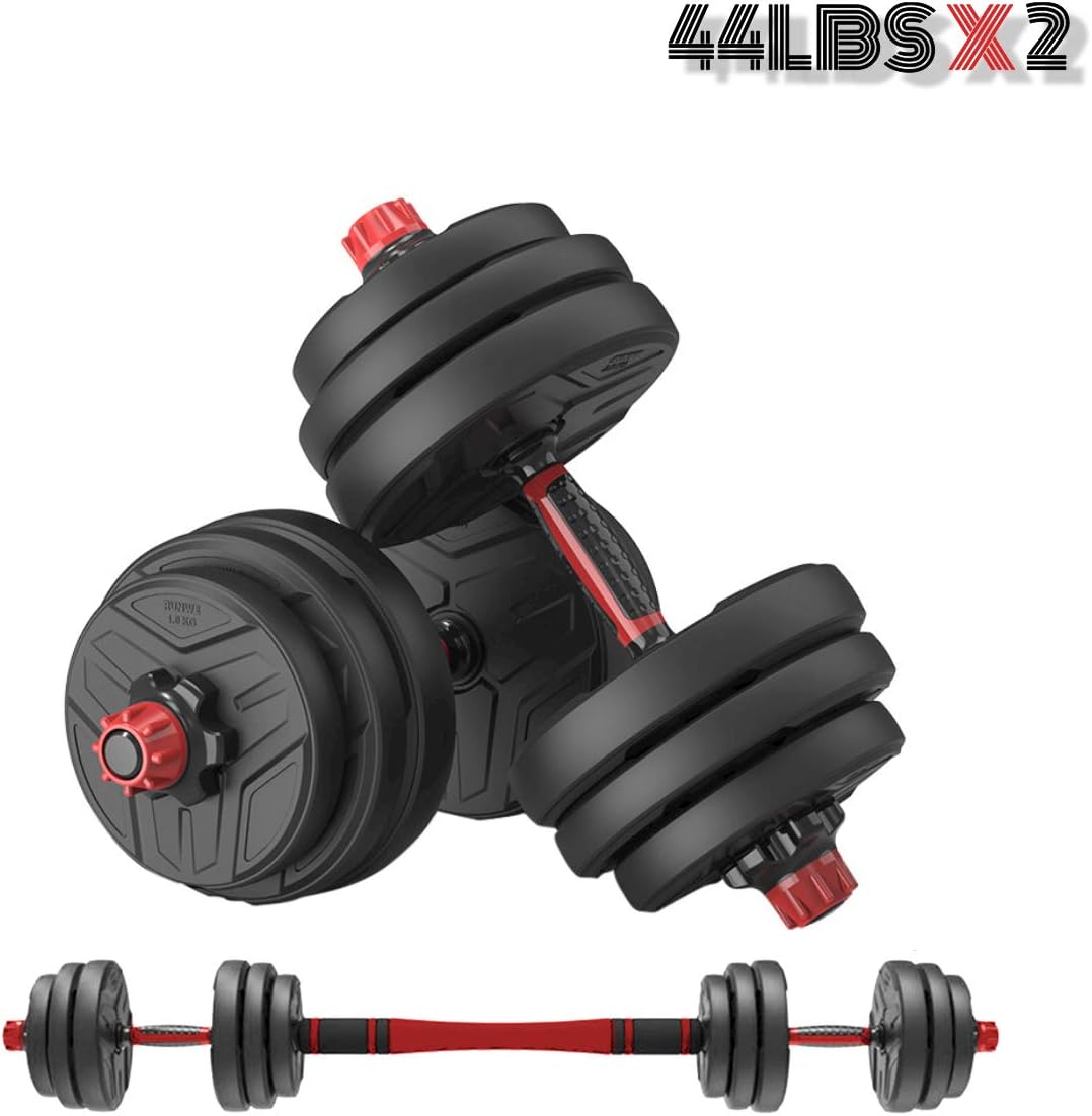 Dumbbell Weights Set for Exercises,Adjustable Free Hand Weights Dumbbells Barbell Sets for Men Or Women,Maximum Weight Up to 88lb/40kg.