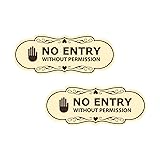 Signs ByLITA Designer No Entry Without Permission