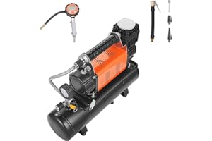Uargd 12V Heavy Duty Air Compressor with 6L Tank Kit, 6.35 CFM Portable Tire Inflator, 150PSI Off-Road Air Compressor with Di