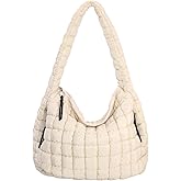 PRAGARI Puffer Tote Bag for Women Large Quilted Carryall Bag Soft Puffy Crossbody Lightweight Shoulder Handbags Work Travel