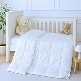 Continental Bedding Toddler Duvet – 100% Viscose Derived from Bamboo Cover with Plush Fill – Soft, Breathable & Lightweight Child Duvet – 33x42 Inch