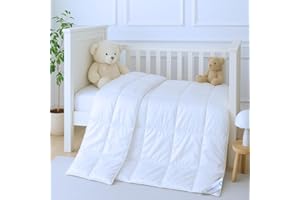 Continental Bedding Toddler Duvet – 100% Viscose Derived from Bamboo Cover with Plush Fill – Soft, Breathable & Lightweight Child Duvet – 33x42 Inch