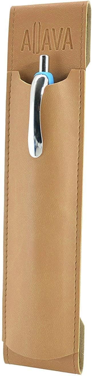 skors Pen Holder ALJAVA for (A5) Leuchtturm1917 or Moleskine Notebooks, Bullet-Journals or Calendars with Hardcover in Tobacco - Made of Faux Leather