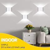 Glighone 2 Pcs LED Wall Lights Up Down Modern Aluminum 6W 6000K Cool White view 4