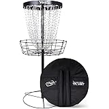 MVP Disc Sports Black Hole Pro 24 Chain Disc Golf Basket with Transit Bag