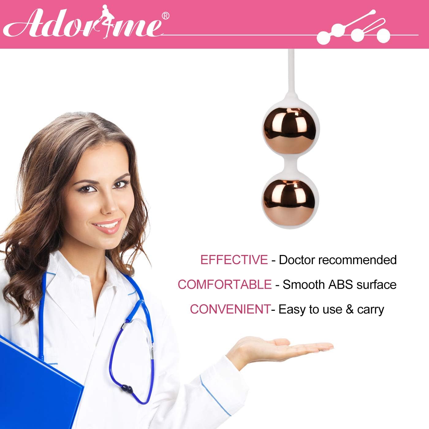 Kegel Exercise Weight Balls for Women - Adorime Ben Wa Balls for Tightening Doctor Recommended Bladder Control Device Pelvic Floor Exercises Kegel Balls Training System(4-Piece Set): Health & Personal Care