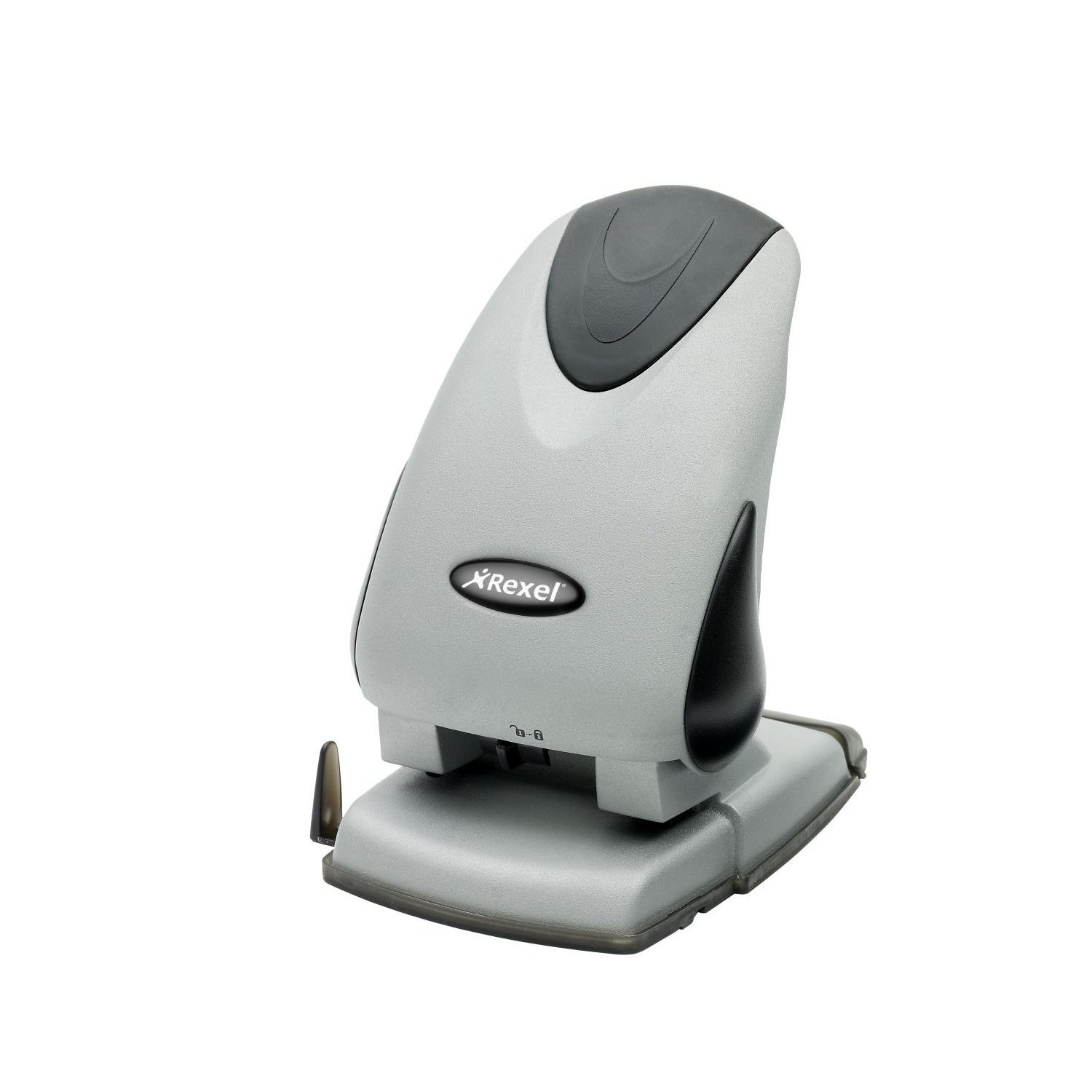 Rexel Precision 265 Heavy Duty 2 Hole Punch, 65 Sheet Capacity, Adjustable Paper Guide, Metal, Silver/Black, 2100982