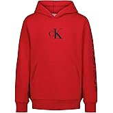 Calvin Klein boys Long Sleeve Pullover Fleece Hoodie