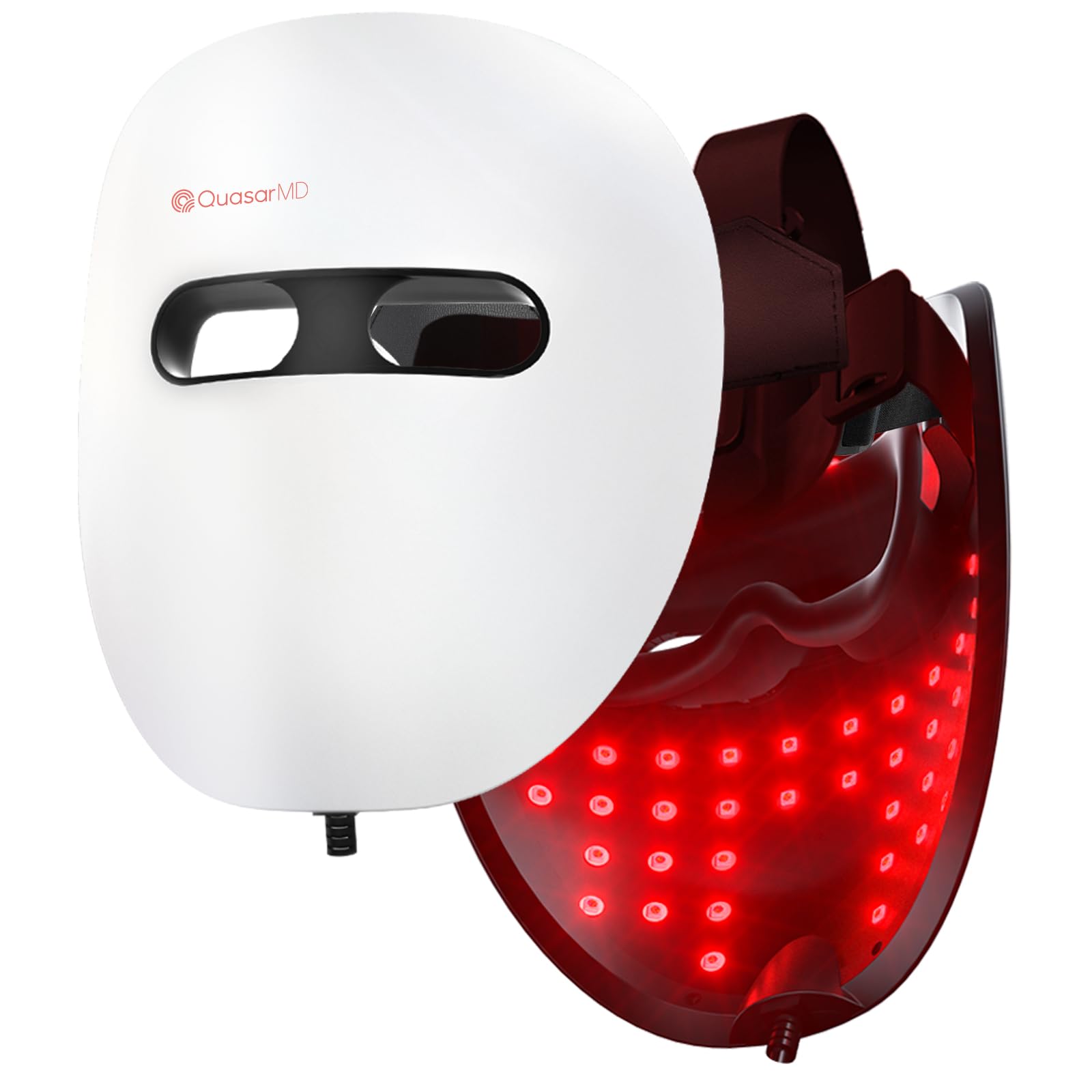 Photo 1 of QuasarMD 3D LED Face Mask with Gold-Wire LEDs, Red & Infrared Light for Wrinkles, Blue Light Mode for Blemish Care, Advanced Light Therapy for Skin Rejuvenation & Radiant Look