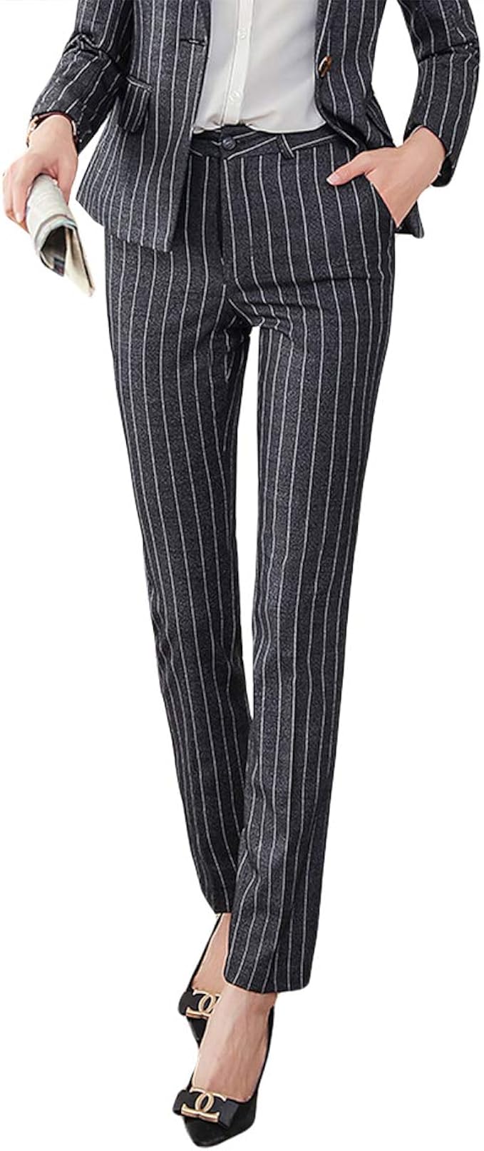 smart striped trousers