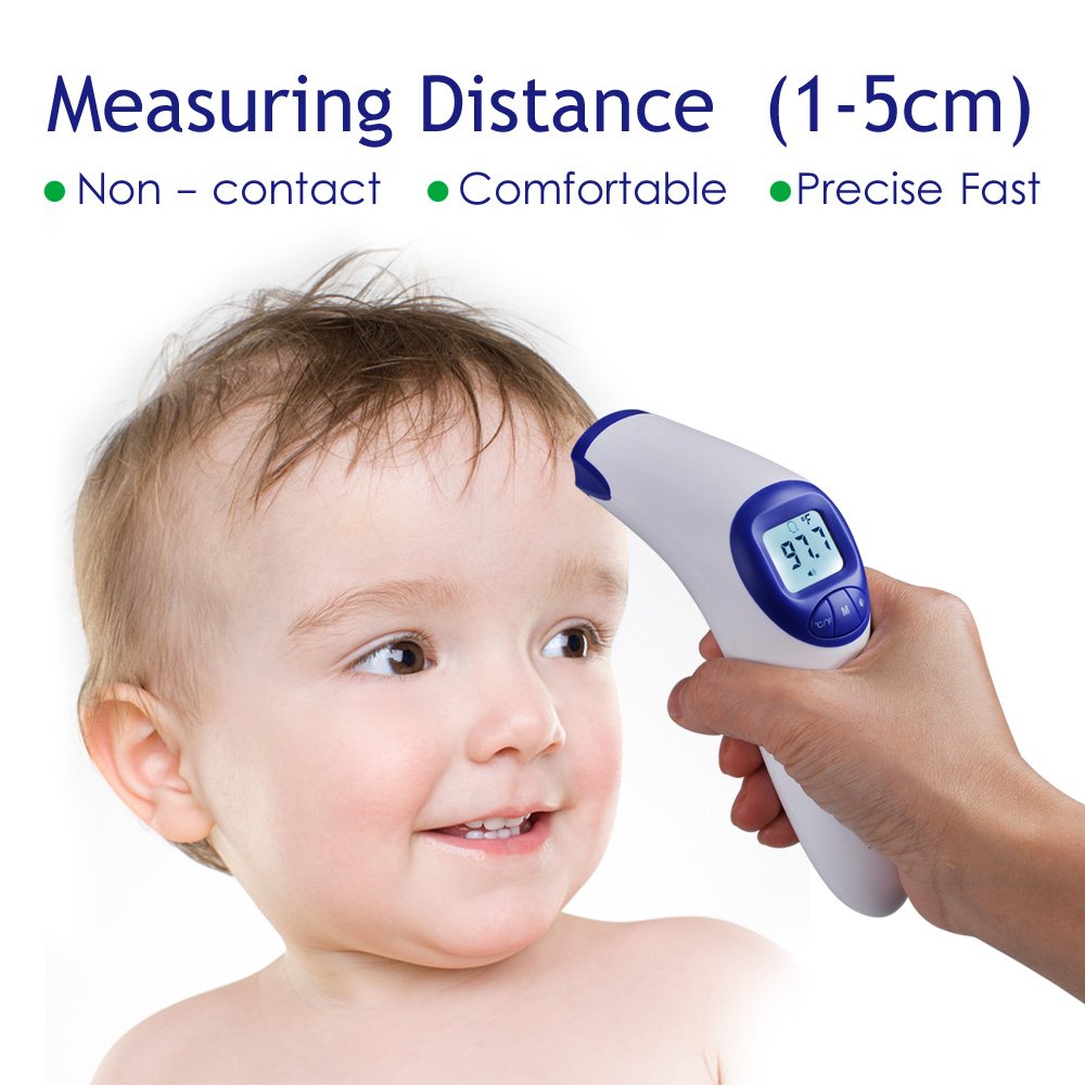 Baby Forehead Ear Thermometer XREXS LCD Digital Medical Dual Mode