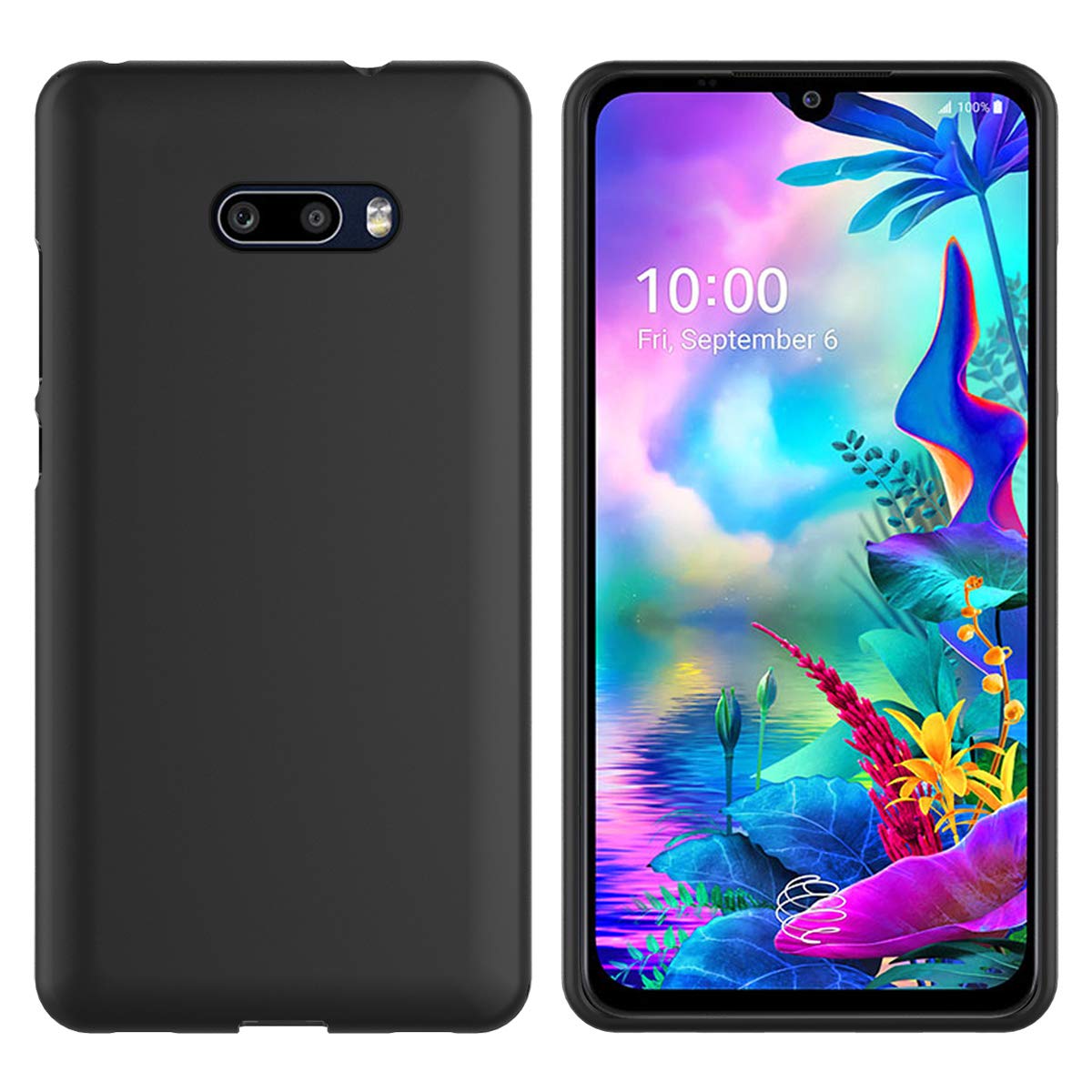 Colorcase Back Cover for LG G8X ThinQ (Rubber,Black) Amazon.in