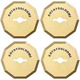 AUTOTOOLHOME 4pc Replacement Blades for Worx ZipSnip, Titanium Rotary Blade | Titanium-coated Rotary Blades for Worx ZipSnip Cordless Electric Scissors, Sharp Box Cutter Blades for Cardboard, Fabric