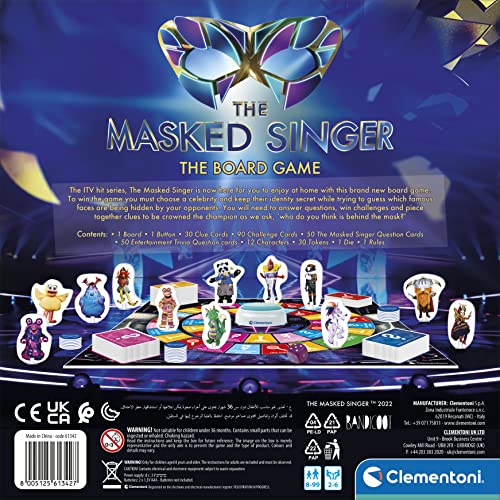 Clementoni61342Masked SingerBoard Games for 8 Years olds and Older