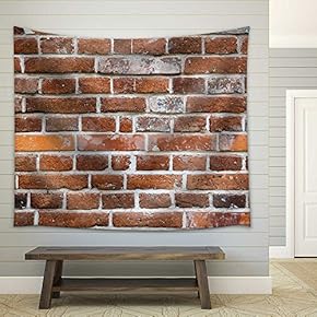 Old Brick Wall. Texture for Background - Fabric Wall Tapestry Home Decor - 51x60 inches