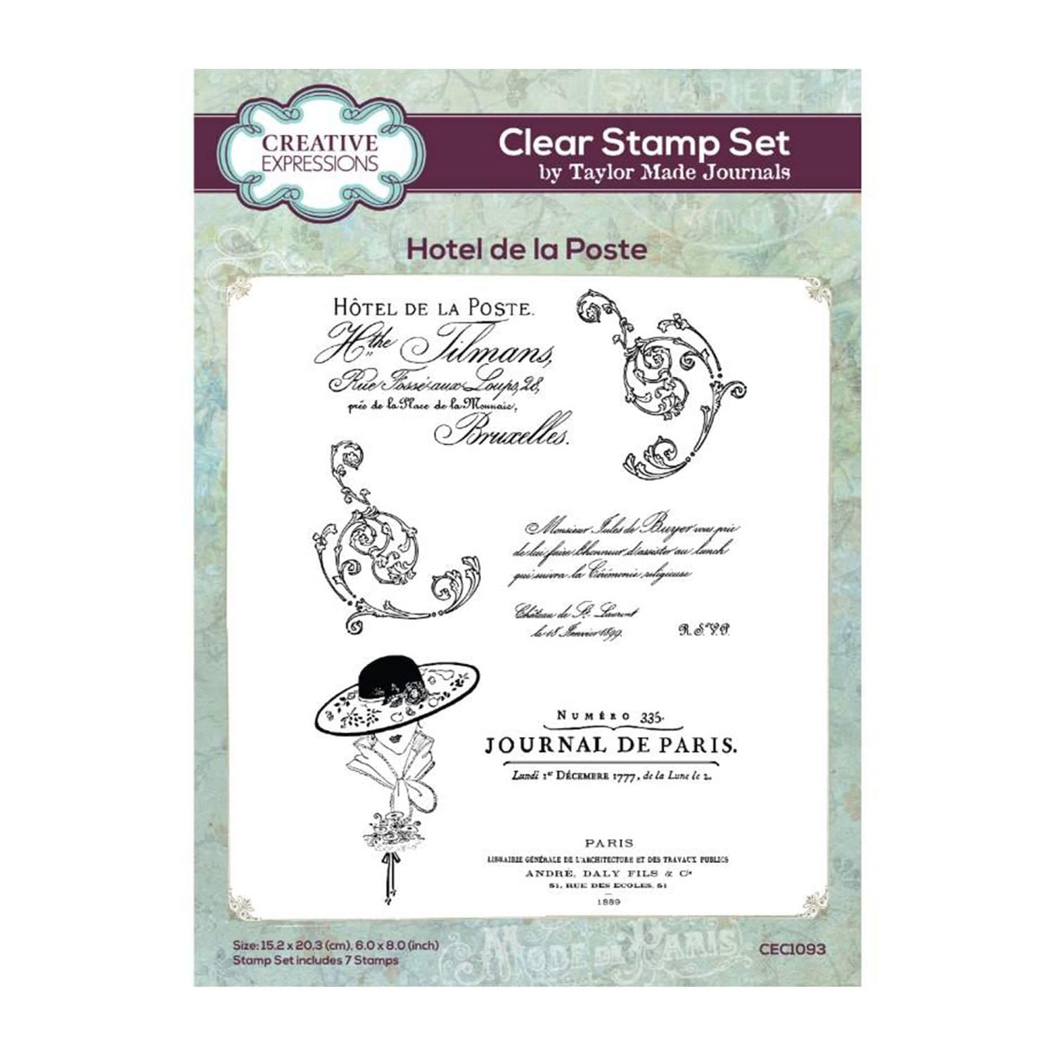 Taylor made Journals Craft Stamp, Photopolymer, 6 x 8 in