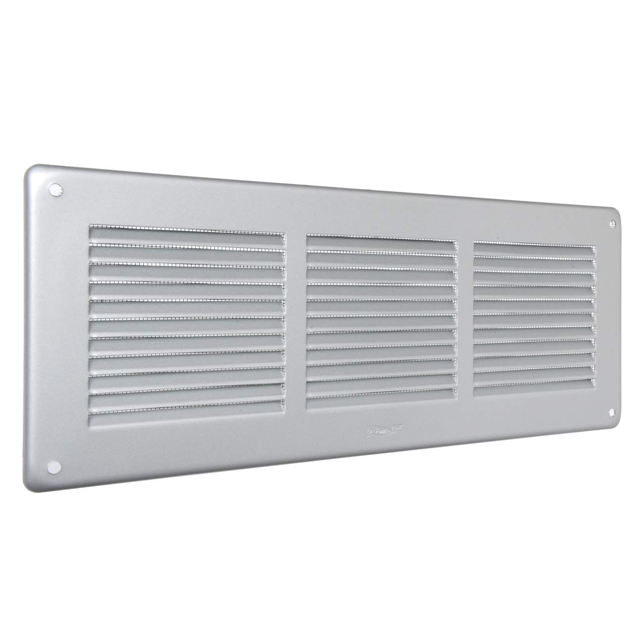 The Ventilation GAL30R Corner Ventilation Painted Aluminium Silver Painted Aluminium Dimensions 340 x 140 mm