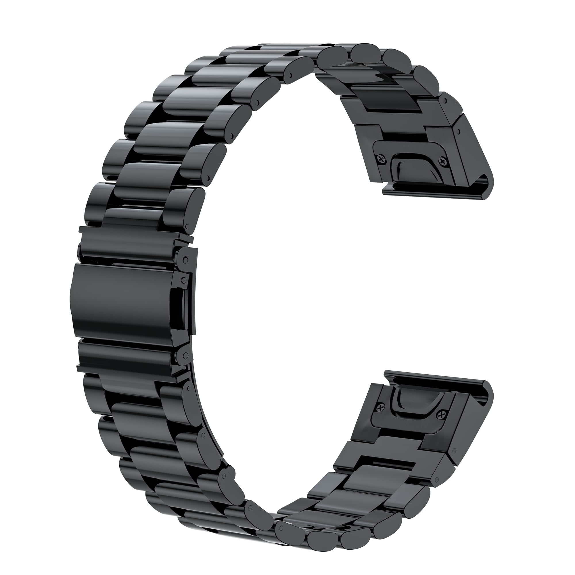 SUNDAREE Strap Compatible with Garmin Fenix 7X Pro/7X 51MM/6X Pro/5X GPS/Quatix 7X/Tactix7 Pro/Enduro 2/Descent Mk2/Instinct 2X Solar,26MM Quickfit Black Men Metal Stainless Steel Band