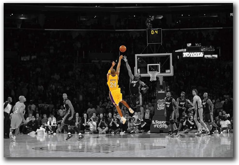 FILWS Basketball Poster Kobe Bryant Basketball Star Art Poster Canvas Painting Home Decor Living Room