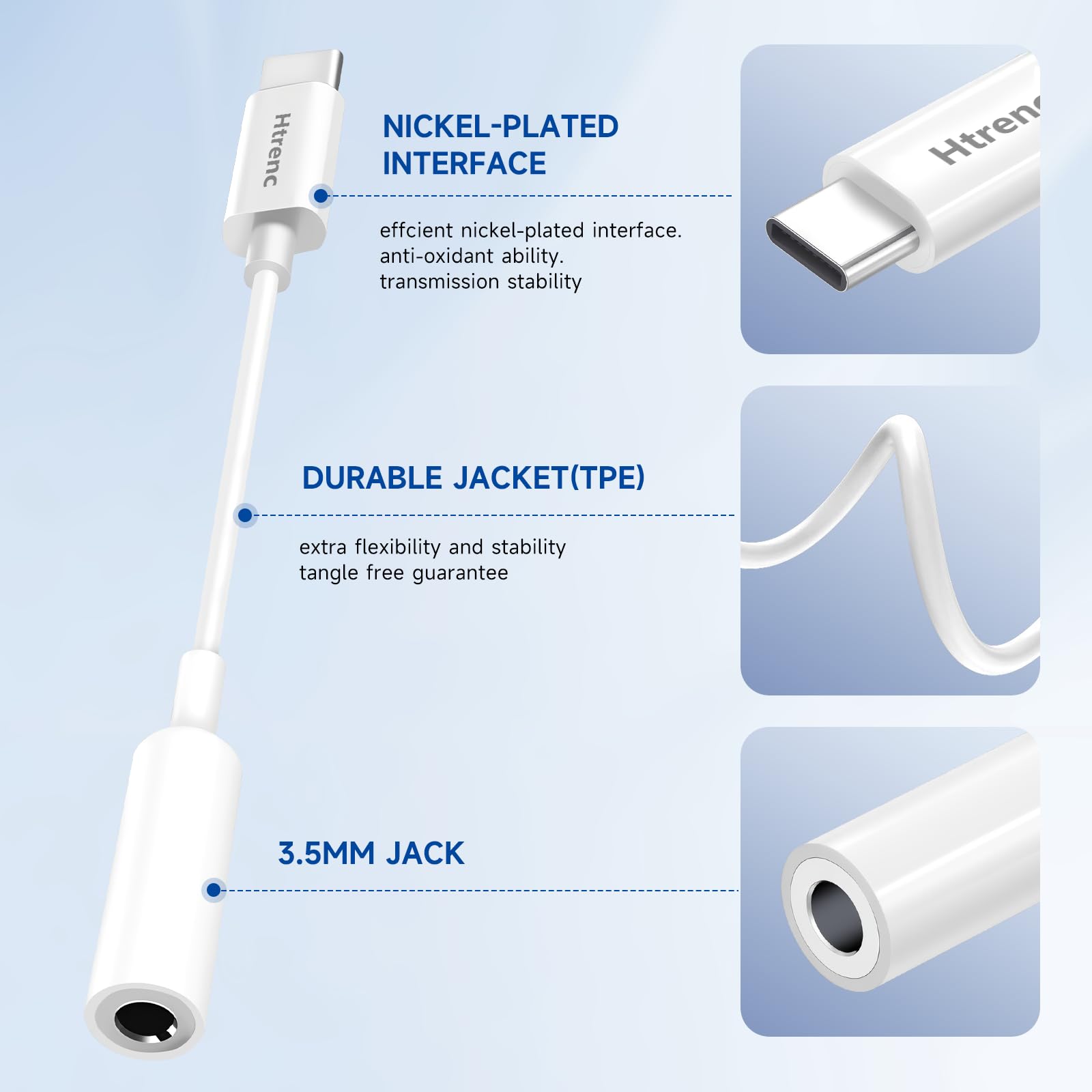 USB C to 3.5mm Headphone Jack Adapter for iPhone17/ iPhone 16/16 Pro/15/15 Pro/Pro Max/Plus, Type C Aux Audio Dongle Cable Cord Compatible with iPad, Samsung Galaxy S23/S23/S22/S21, MacBook（2 Pack）