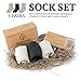 SEEDVE Hemp Socks for Men – Set of 3 Pairs of Organic Socks – Ivory & Black