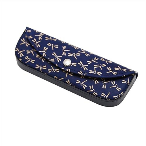 Amazon 印傳屋 印伝 4210 レディース レディス 女性用 メンズ 男性用 眼鏡ケース めがねケース メガネケース 眼鏡入れ メガネ入れ 裏地ベルベット グラスケース 02 日本製 国産 小花 黒 和柄 和物 とんぼ 紺 白 和物屋 レディースバッグ 財布