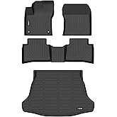 HAFIDI® Floor Mats & Cargo Liner for 2016-2022 Toyota Prius (Not for Prius Prime & Prius v & Prius c) Car Mats for Prius All Weather Floor Liners Protection TPE Automotive Accessories - Black