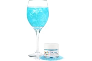 SWEETS & TREATS BOUTIQUE Edible Glitter for Drinks, Edible Glitter for Cakes, Drink Glitter, Brew Glitter, Light Blue Edible Glitter Cake Decorations Edible Blue Glitter, Edible Glitter for Strawberries Cocktail Glitter