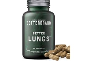 Betterbrand BetterLungs Daily Respiratory Health Supplement | with Mullein Leaf, Elderberry, Vitamin D, Ginseng and Reishi Mu
