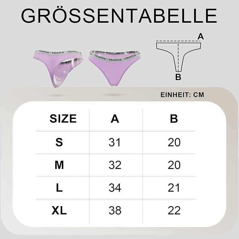 10er Pack String Tanga Damen Baumwolle Sexy Unterwäsche für Frau Sexy Slip for Women Sportbund Thongs Soft Dessous Thong Mehrpack UN1-S-10 — Foto 7 von 7
