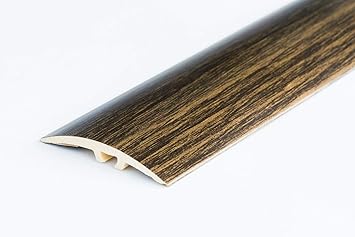 Aluminium Carpet Cover Wood Effect Threshold Transition Strip 35mm